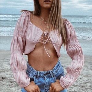 Miss Lola Mauve crop top